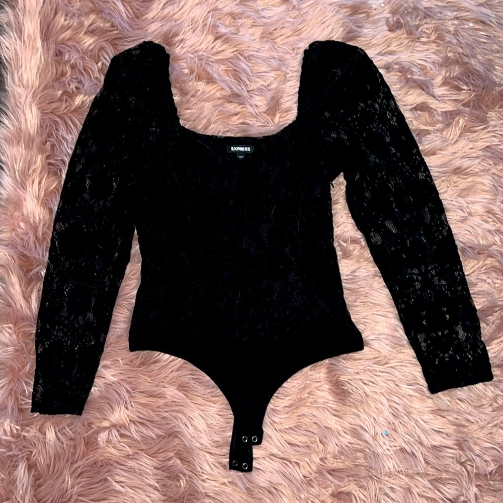 Express Black Lace Bodysuit